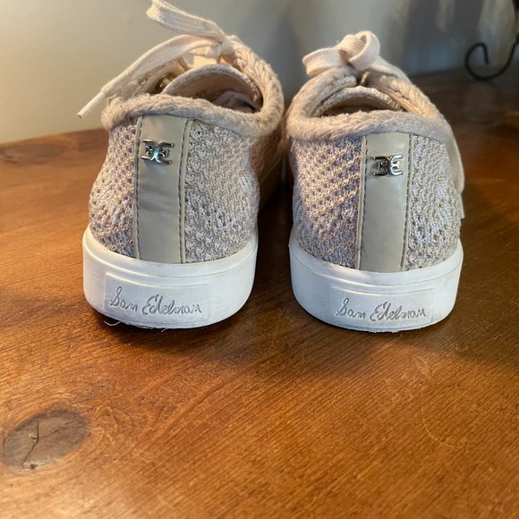 Sam Edelman Elena Fabric Sneaker Summer Sand Sz 7.5 - Picture 6 of 7